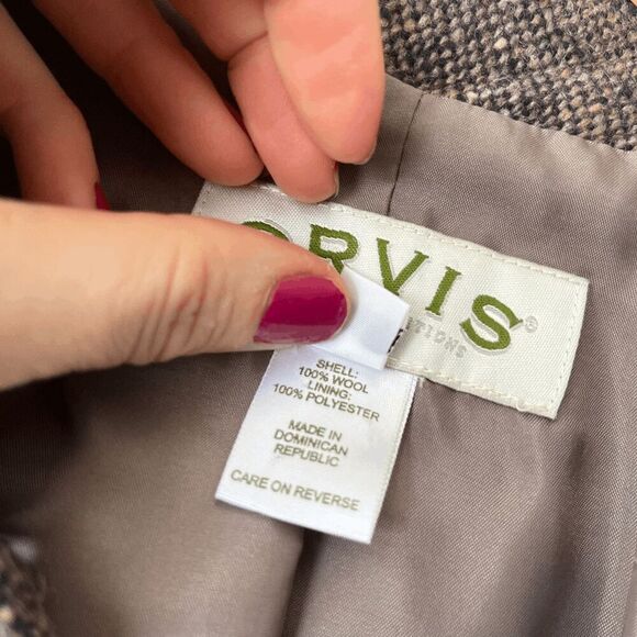 Orvis Vintage 90s Brown 100% Wool Tweed Workwear Chore Jacket Utility, XL - Picture 5 of 11